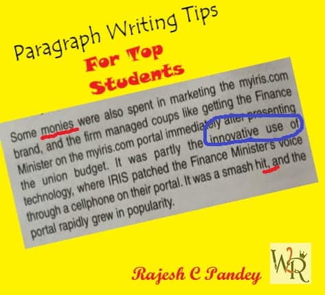 Paragraph writing is a very common test in high school